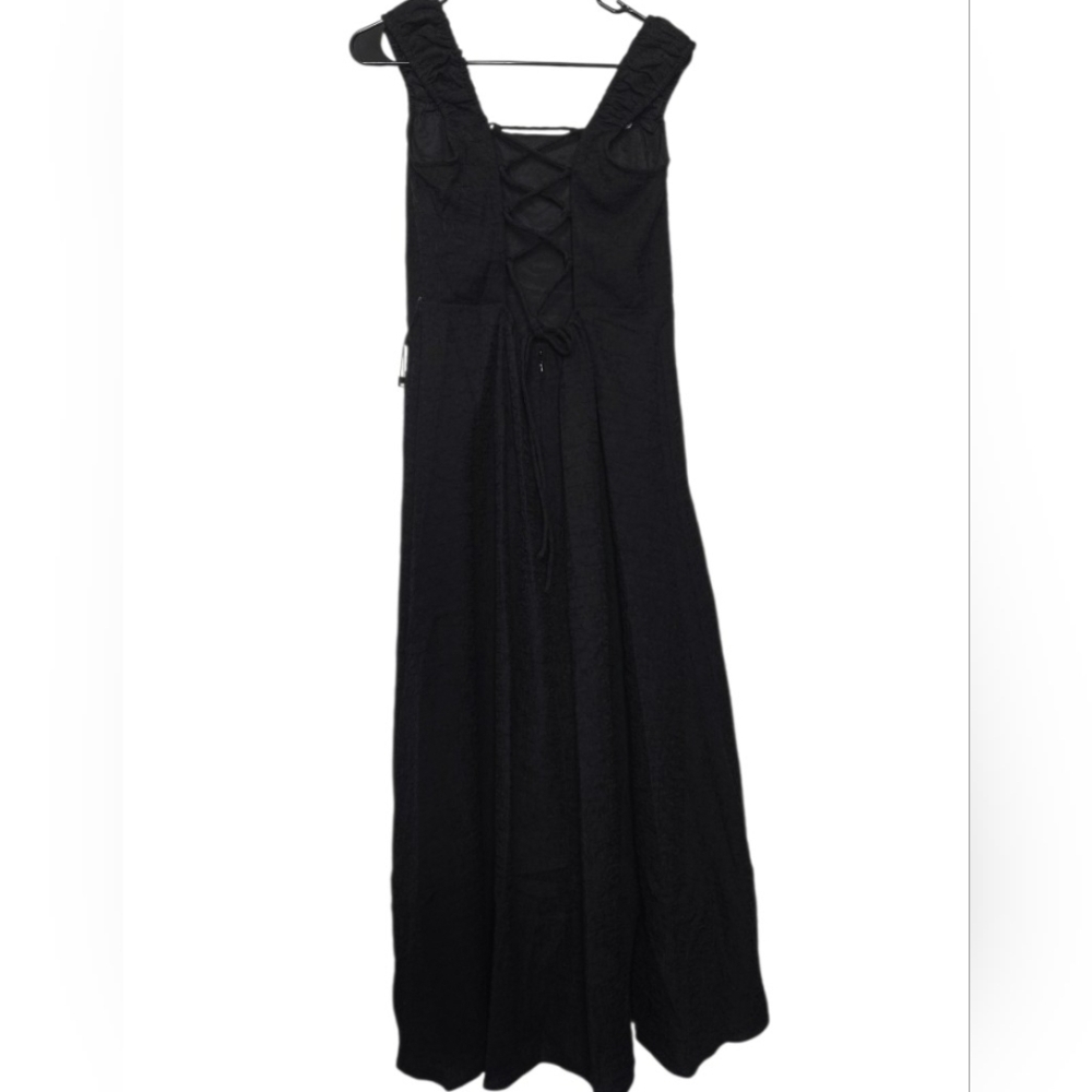 NWT, ASTR Black Ruffle-Strap Maxi Dress.Size M - Picture 5 of 12